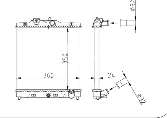 Hart 602 172 - Radiators, Motora dzesēšanas sistēma autodraugiem.lv