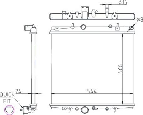 Hart 607 344 - Radiators, Motora dzesēšanas sistēma autodraugiem.lv