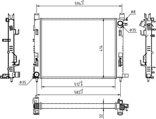 Hart 614 516 - Radiators, Motora dzesēšanas sistēma autodraugiem.lv