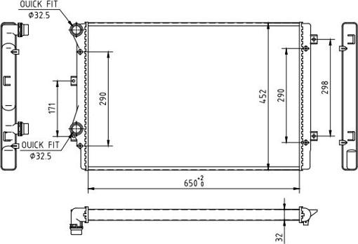 Hart 610 659 - Radiators, Motora dzesēšanas sistēma autodraugiem.lv