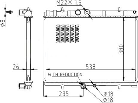 Hart 610 250 - Radiators, Motora dzesēšanas sistēma autodraugiem.lv