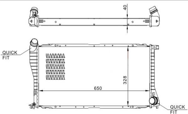 Hart 610 252 - Radiators, Motora dzesēšanas sistēma autodraugiem.lv