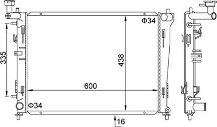 Hart 611 900 - Radiators, Motora dzesēšanas sistēma autodraugiem.lv