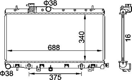 Hart 611 910 - Radiators, Motora dzesēšanas sistēma autodraugiem.lv