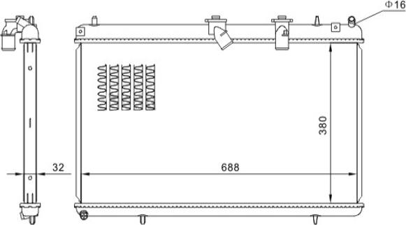 Hart 611 627 - Radiators, Motora dzesēšanas sistēma autodraugiem.lv