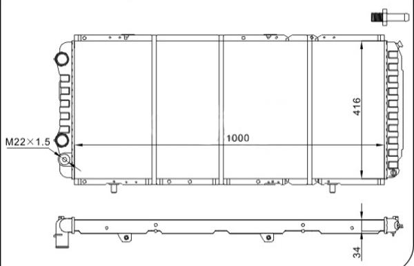 Hart 611 188 - Radiators, Motora dzesēšanas sistēma autodraugiem.lv