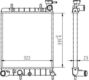 Hart 611 890 - Radiators, Motora dzesēšanas sistēma autodraugiem.lv