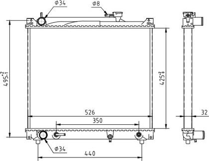 Hart 611 838 - Radiators, Motora dzesēšanas sistēma autodraugiem.lv