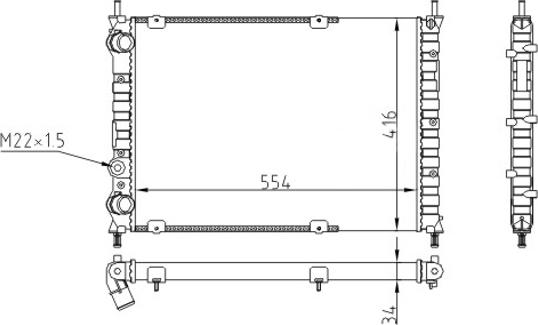 Hart 611 771 - Radiators, Motora dzesēšanas sistēma autodraugiem.lv