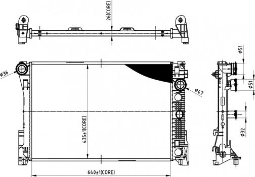 Hart 612 347 - Radiators, Motora dzesēšanas sistēma autodraugiem.lv
