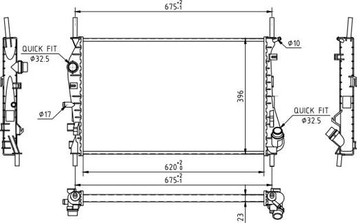 Hart 612 329 - Radiators, Motora dzesēšanas sistēma autodraugiem.lv