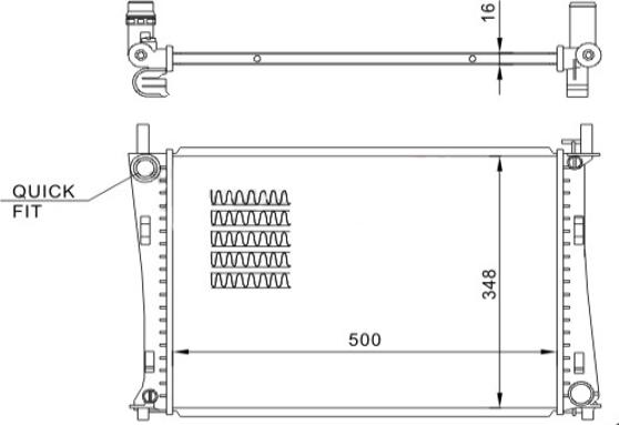 Hart 612 328 - Radiators, Motora dzesēšanas sistēma autodraugiem.lv