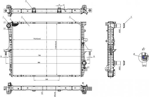 Hart 617 310 - Radiators, Motora dzesēšanas sistēma autodraugiem.lv