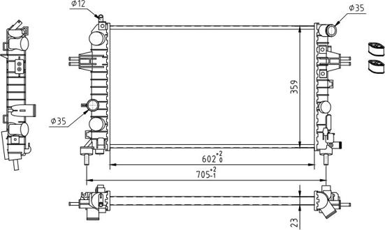 Hart 630 287 - Radiators, Motora dzesēšanas sistēma autodraugiem.lv