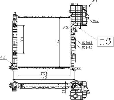 Hart 637 191 - Radiators, Motora dzesēšanas sistēma autodraugiem.lv