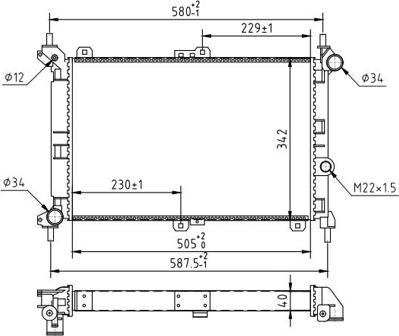 Hart 637 198 - Radiators, Motora dzesēšanas sistēma autodraugiem.lv