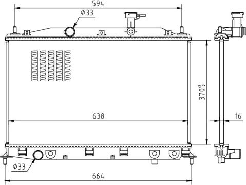 Hart 637 156 - Radiators, Motora dzesēšanas sistēma autodraugiem.lv