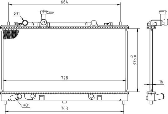 Hart 637 153 - Radiators, Motora dzesēšanas sistēma autodraugiem.lv