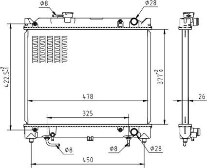 Hart 637 157 - Radiators, Motora dzesēšanas sistēma autodraugiem.lv