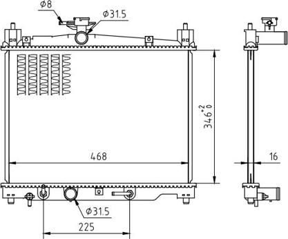 Hart 637 160 - Radiators, Motora dzesēšanas sistēma autodraugiem.lv