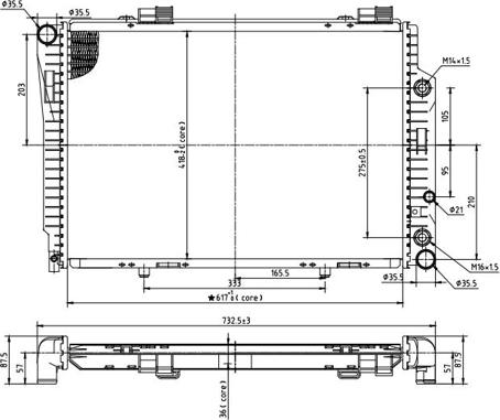 Hart 637 161 - Radiators, Motora dzesēšanas sistēma autodraugiem.lv