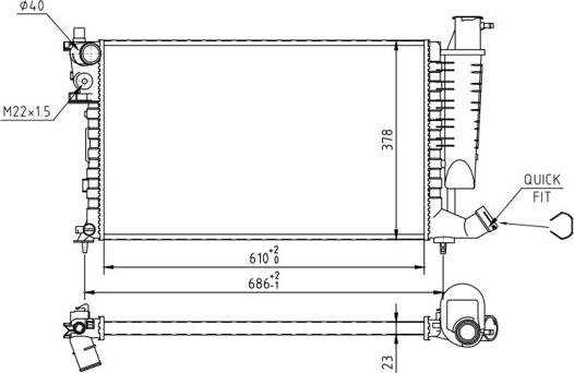 Hart 637 132 - Radiators, Motora dzesēšanas sistēma autodraugiem.lv