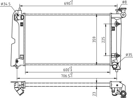 Hart 637 209 - Radiators, Motora dzesēšanas sistēma autodraugiem.lv