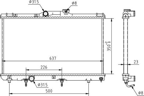 Hart 637 205 - Radiators, Motora dzesēšanas sistēma autodraugiem.lv