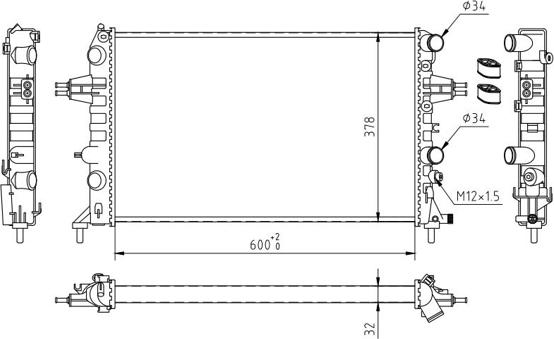 Hart 637 216 - Radiators, Motora dzesēšanas sistēma autodraugiem.lv