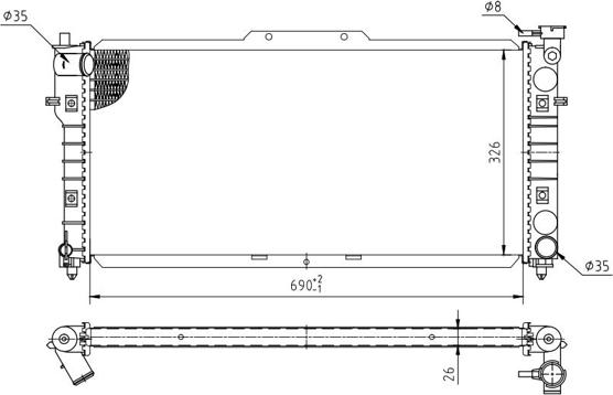 Hart 620 254 - Radiators, Motora dzesēšanas sistēma autodraugiem.lv