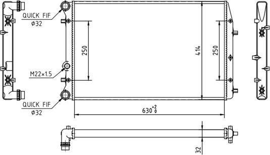 Hart 620 251 - Radiators, Motora dzesēšanas sistēma autodraugiem.lv