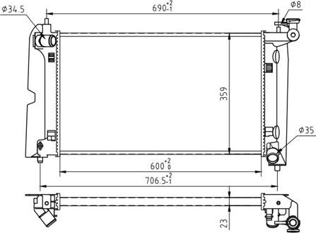 Hart 620 235 - Radiators, Motora dzesēšanas sistēma autodraugiem.lv