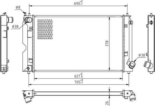 Hart 620 236 - Radiators, Motora dzesēšanas sistēma autodraugiem.lv