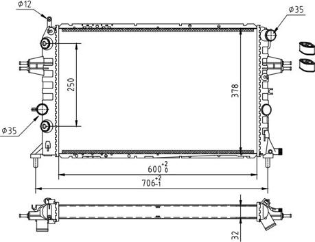 Hart 620 274 - Radiators, Motora dzesēšanas sistēma autodraugiem.lv