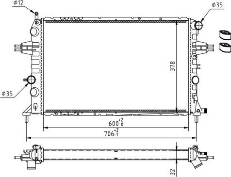 Hart 620 276 - Radiators, Motora dzesēšanas sistēma autodraugiem.lv