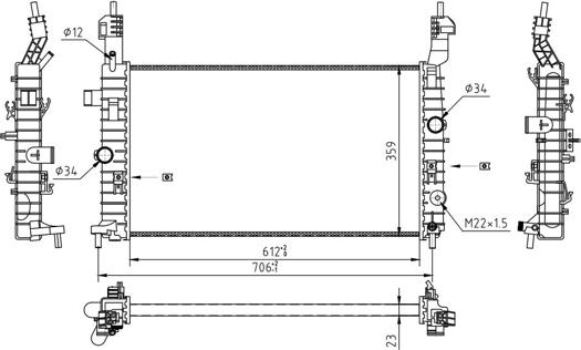 Hart 620 271 - Radiators, Motora dzesēšanas sistēma autodraugiem.lv