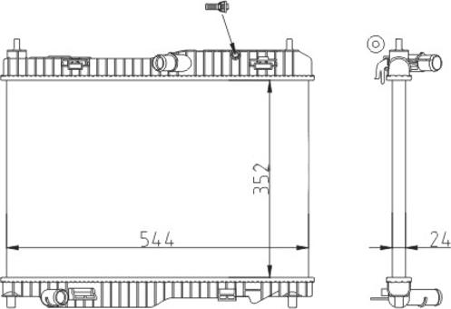 Hart 628 670 - Radiators, Motora dzesēšanas sistēma autodraugiem.lv