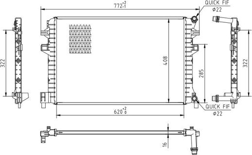 Hart 623 812 - Radiators, Motora dzesēšanas sistēma autodraugiem.lv