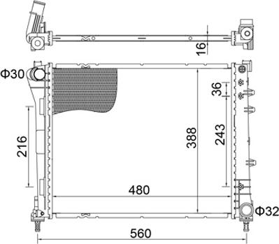 Hart 622 002 - Radiators, Motora dzesēšanas sistēma autodraugiem.lv