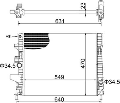 Hart 622 019 - Radiators, Motora dzesēšanas sistēma autodraugiem.lv