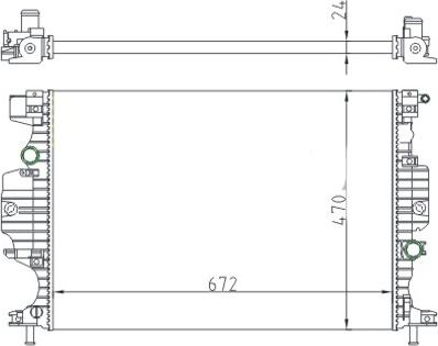 Hart 622 017 - Radiators, Motora dzesēšanas sistēma autodraugiem.lv