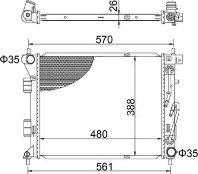 Hart 622 022 - Radiators, Motora dzesēšanas sistēma autodraugiem.lv