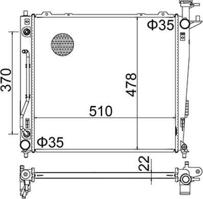 Hart 622 275 - Radiators, Motora dzesēšanas sistēma autodraugiem.lv