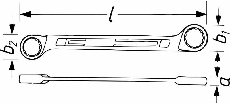 HAZET 610N-18X19 - Abpusējā uzmaucamā uzgriežņu atslēga autodraugiem.lv