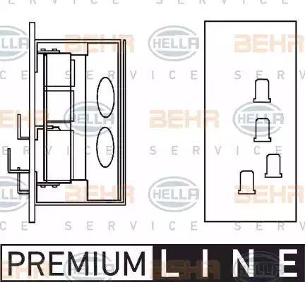 HELLA 9ML 351 332-161 - Rezistors, Salona ventilators autodraugiem.lv