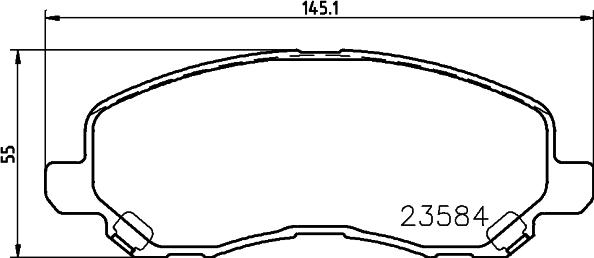 HELLA 8DB 355 045-471 - Bremžu uzliku kompl., Disku bremzes autodraugiem.lv