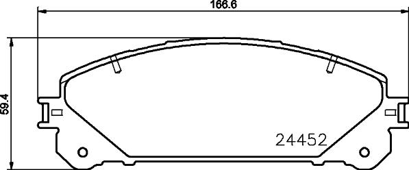 HELLA 8DB 355 045-511 - Bremžu uzliku kompl., Disku bremzes autodraugiem.lv