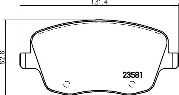 HELLA 8DB 355 045-601 - Bremžu uzliku kompl., Disku bremzes autodraugiem.lv