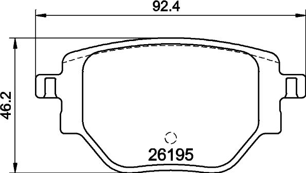 HELLA 8DB 355 040-321 - Bremžu uzliku kompl., Disku bremzes autodraugiem.lv