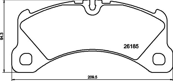 HELLA 8DB 355 040-201 - Bremžu uzliku kompl., Disku bremzes autodraugiem.lv